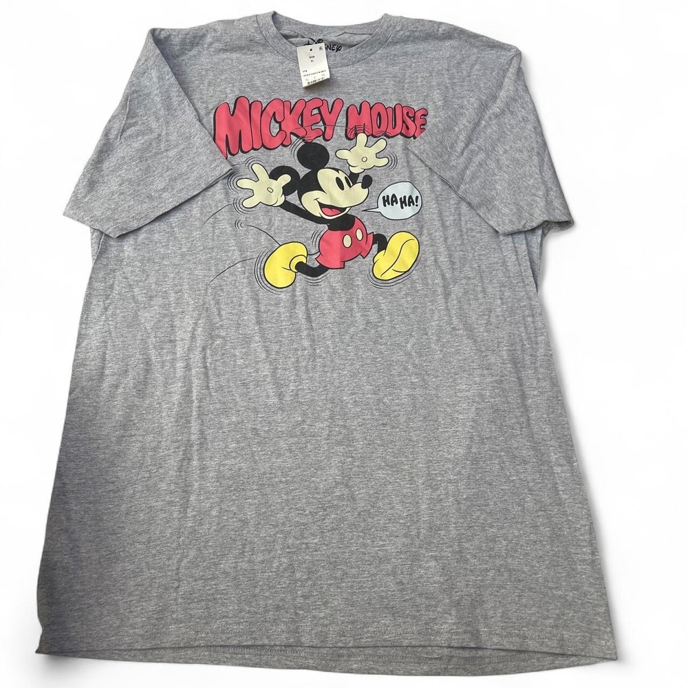 Disney Mickey Mouse Graphic T-Shirt Mens XL Gray Heather DSSCCK5MSC New
